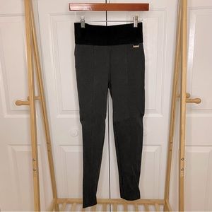 Calvin Klein Women's Everyday Ponte Fitted Pants, Heather Gray, Stretch Small